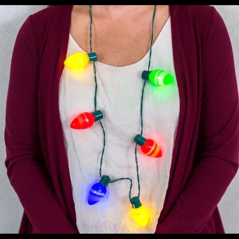 Christmas light up Necklaces 4 in a pack